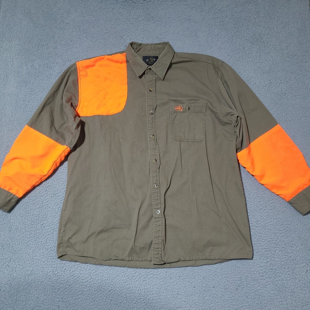 RedHead Shooting Shirt Men's XL Quilted Padded Elbow Patch Hunting Outdoorsman‎